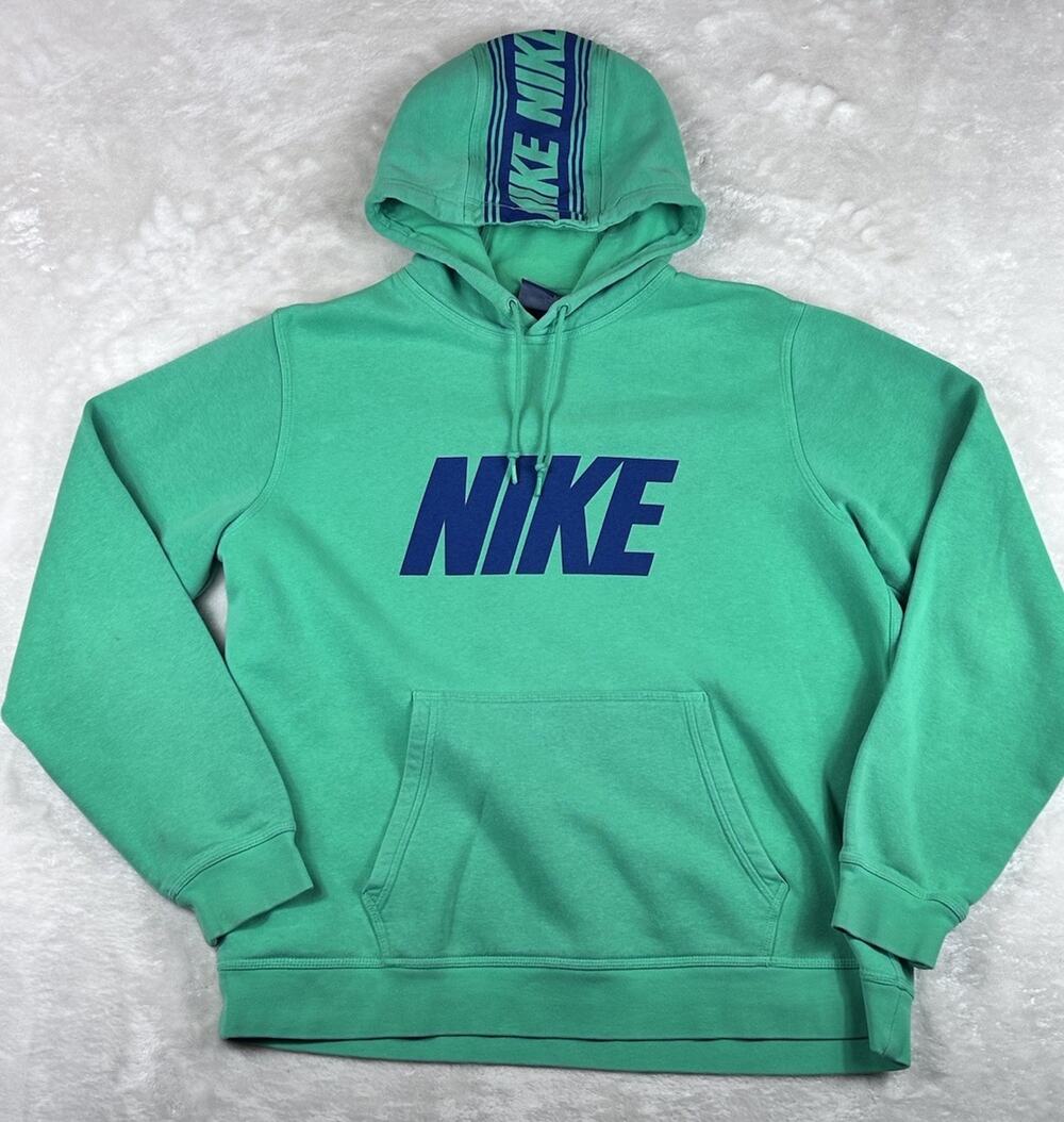 Nike Dri-FIT Mens XL Pullover Hoodie Mint Green Performance Athletic